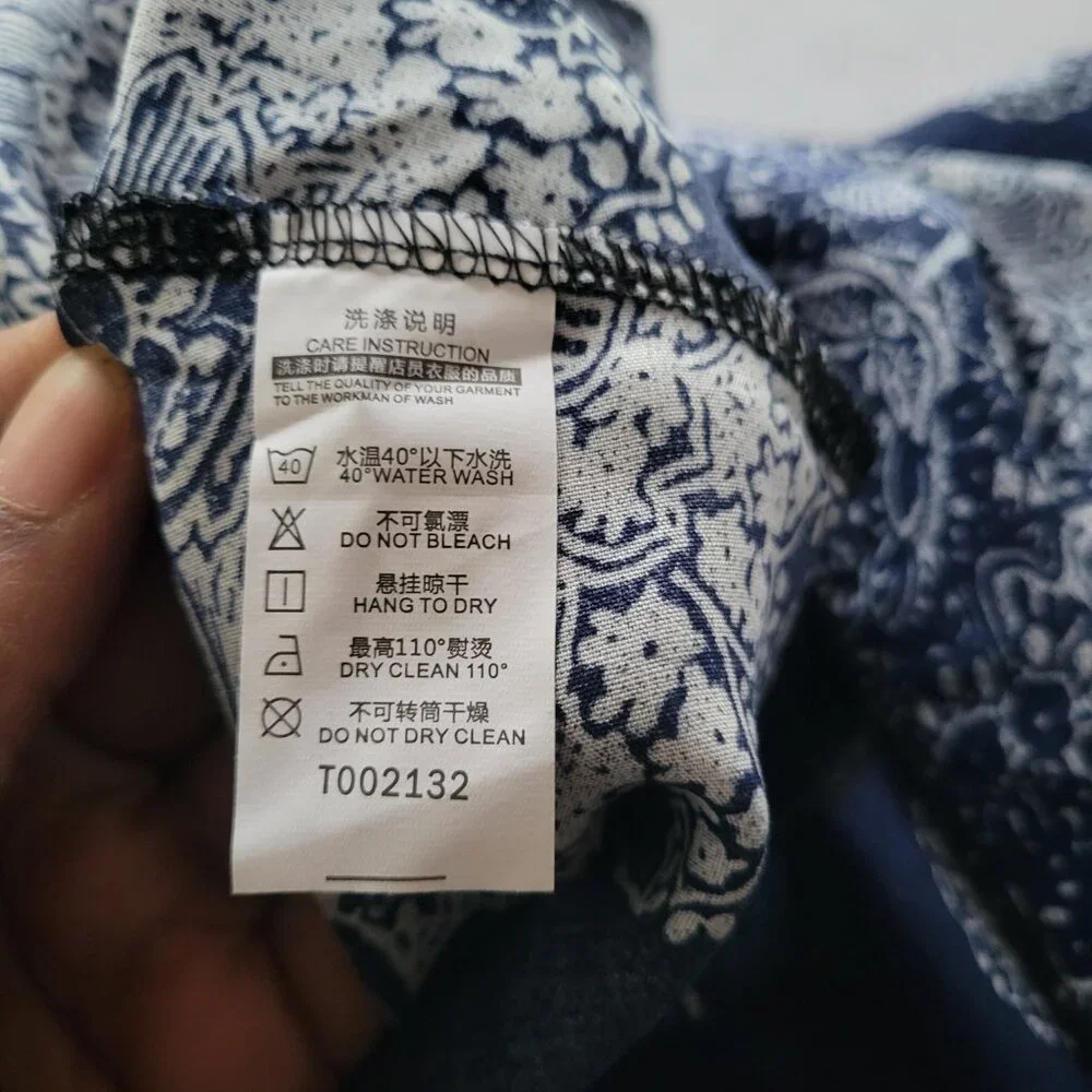 Biubiu Women’s Long Wrap Short Sleeve Navy Blue Boho Bohemian Maxi Dress (Size: - Picture 12 of 15